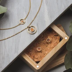 Holzkern Halsketten|Schmuck^Concentric Halskette