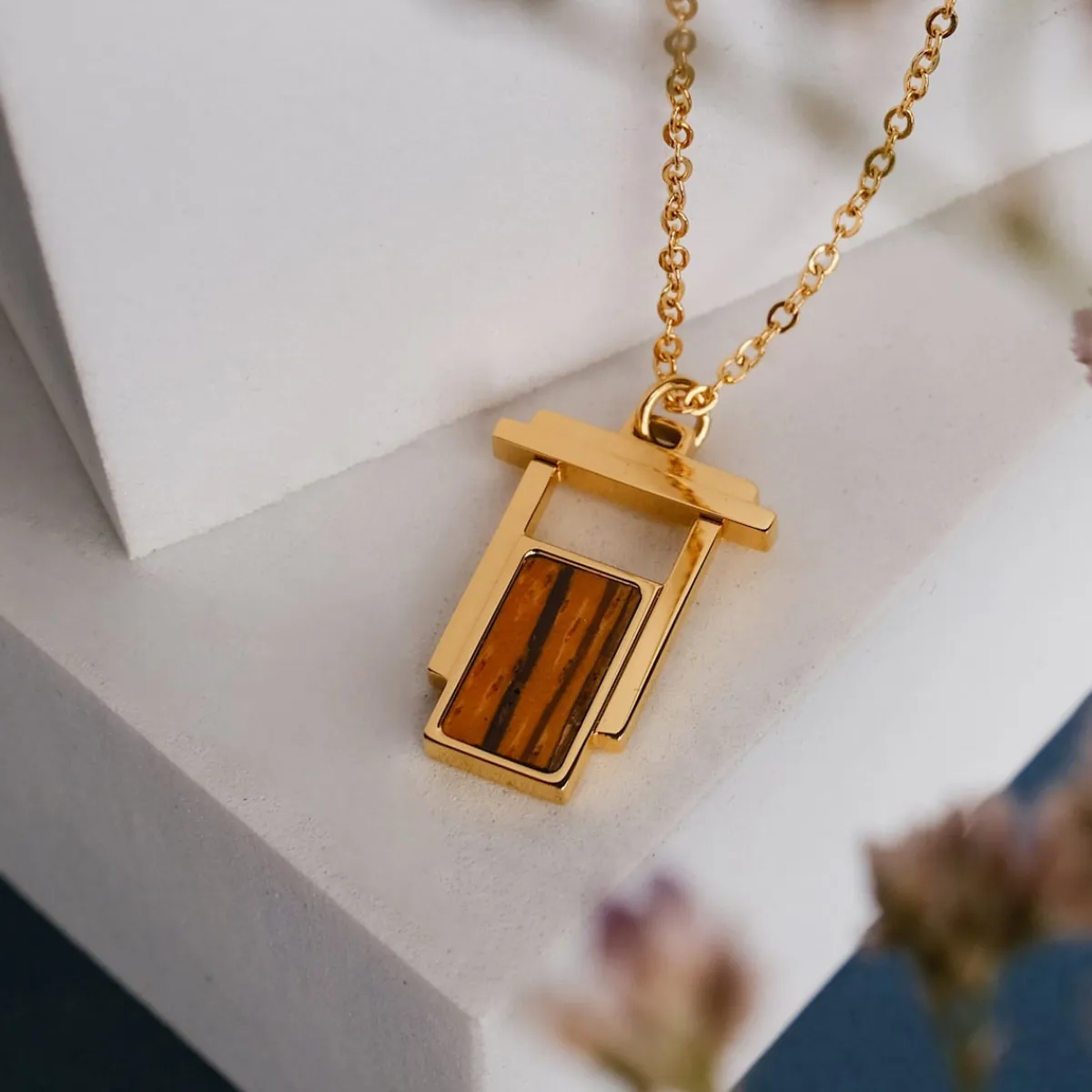 Holzkern Halsketten|Schmuck^Contour Halskette