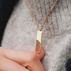 Holzkern Halsketten|Schmuck^Ephemera Halskette