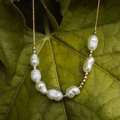Holzkern Halsketten|Schmuck^Everforever Halskette