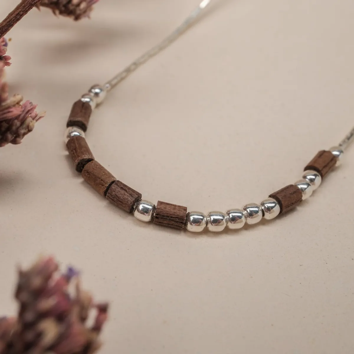 Holzkern Halsketten|Schmuck^Everforever Halskette