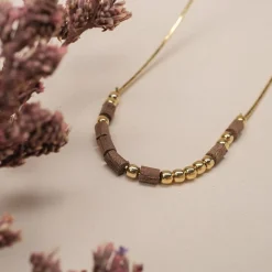 Holzkern Halsketten|Schmuck^Everforever Halskette