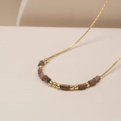 Holzkern Halsketten|Schmuck^Familytie Halskette