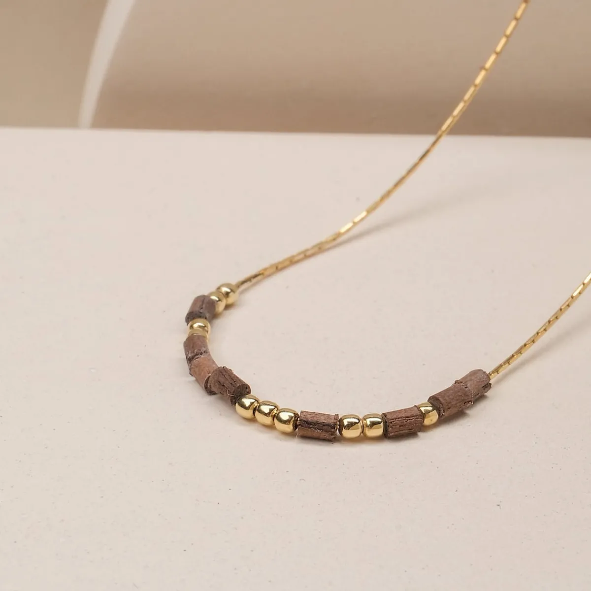 Holzkern Halsketten|Schmuck^Familytie Halskette