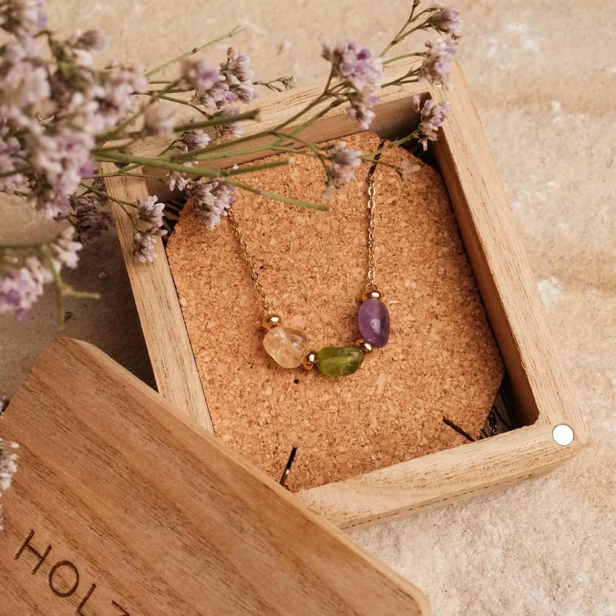 Holzkern Halsketten|Schmuck^Free Play Halskette