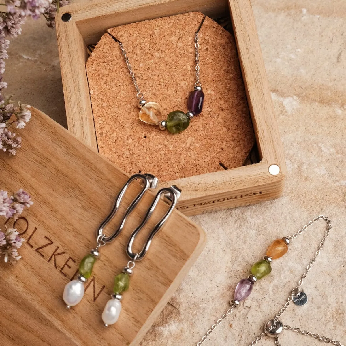 Holzkern Ohrringe|Schmuck^Free Play Ohrringe