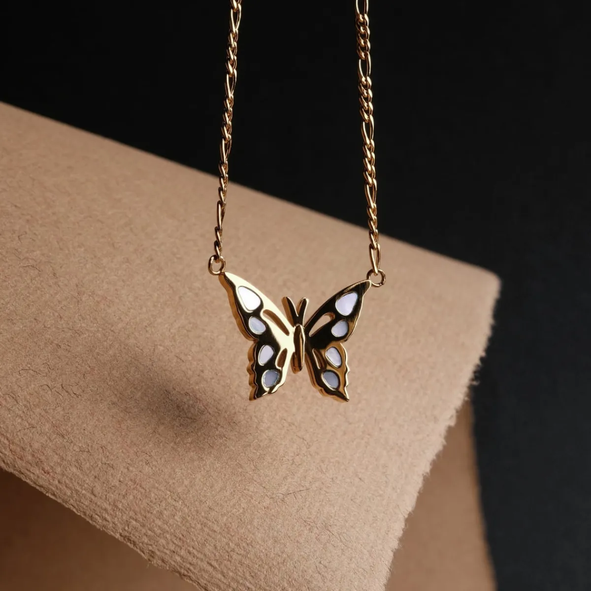 Holzkern Halsketten|Schmuck^Fritillary Halskette