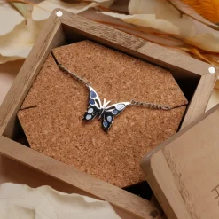 Holzkern Halsketten|Schmuck^Fritillary Halskette