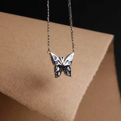 Holzkern Halsketten|Schmuck^Fritillary Halskette