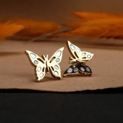 Holzkern Ohrringe|Schmuck^Fritillary Ohrringe