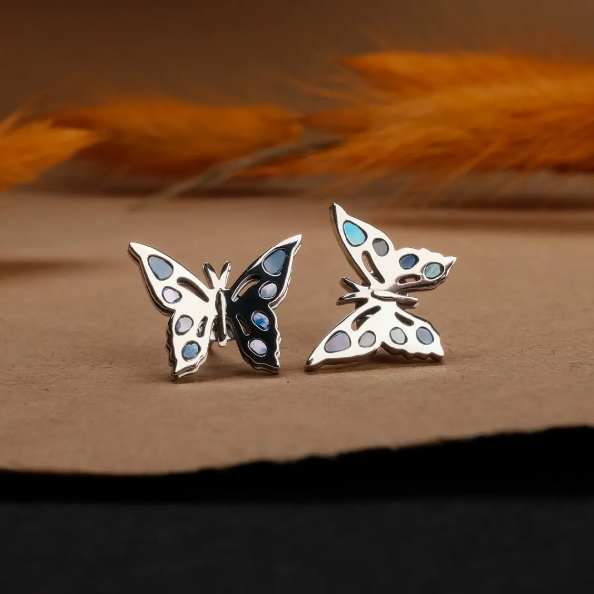 Holzkern Ohrringe|Schmuck^Fritillary Ohrringe