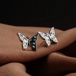 Holzkern Ohrringe|Schmuck^Fritillary Ohrringe