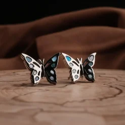 Holzkern Ohrringe|Schmuck^Fritillary Ohrringe