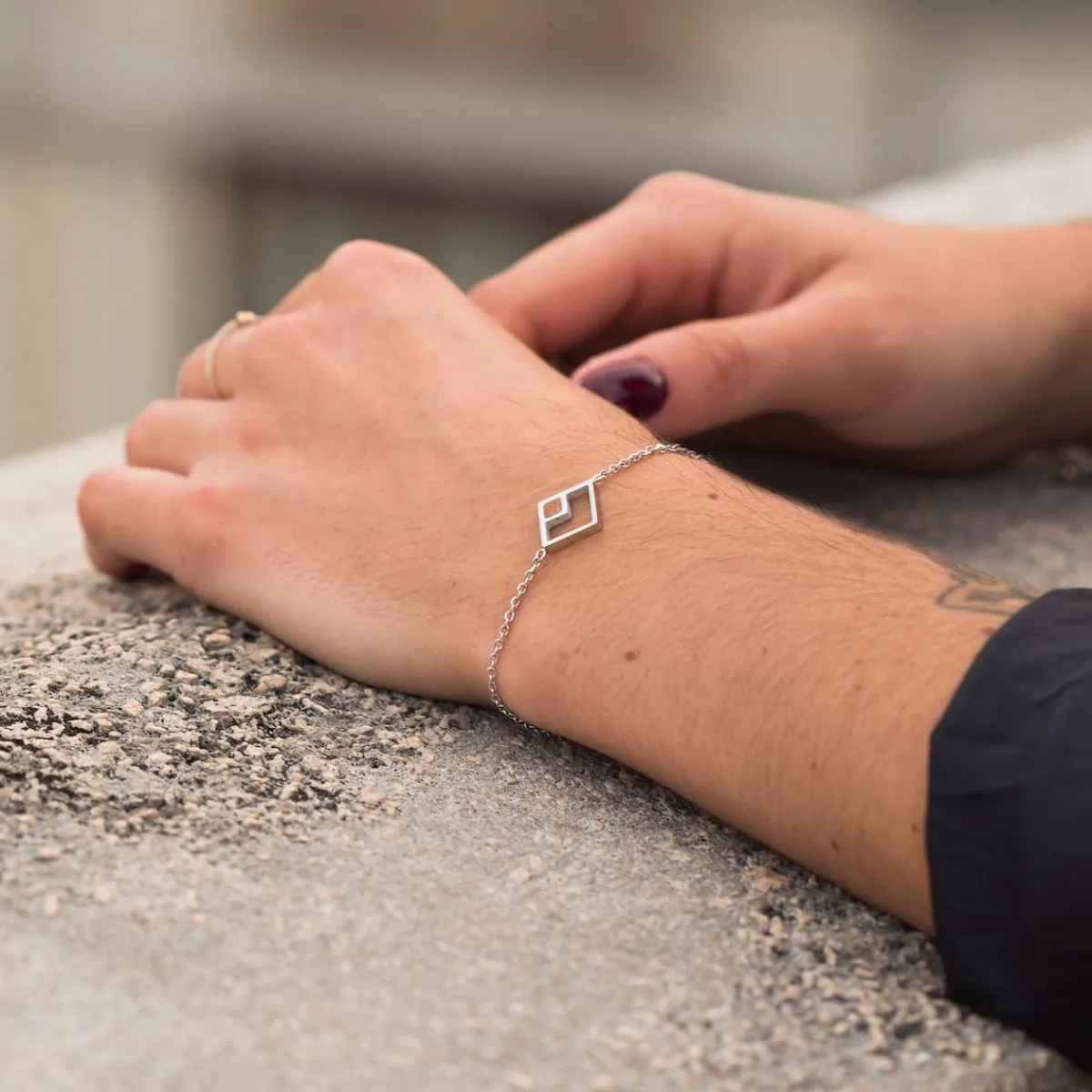 Holzkern Armbänder|Schmuck^Geometric Armband
