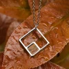 Holzkern Halsketten|Schmuck^Geometric Halskette