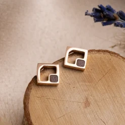 Holzkern Ohrringe|Schmuck^Geometric Ohrringe