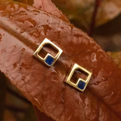Holzkern Ohrringe|Schmuck^Geometric Ohrringe