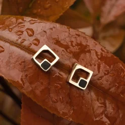 Holzkern Ohrringe|Schmuck^Geometric Ohrringe