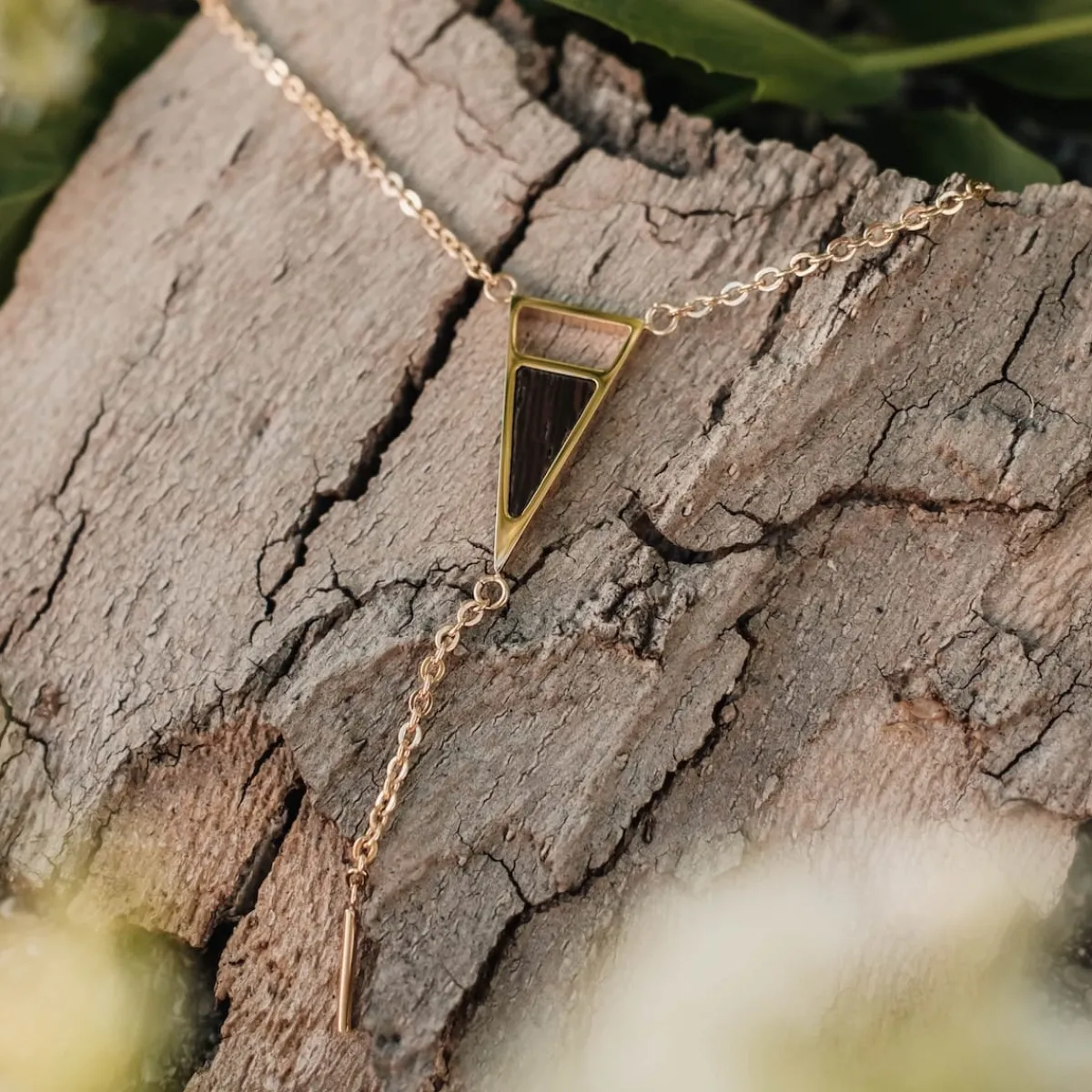 Holzkern Halsketten|Schmuck^Ink Halskette