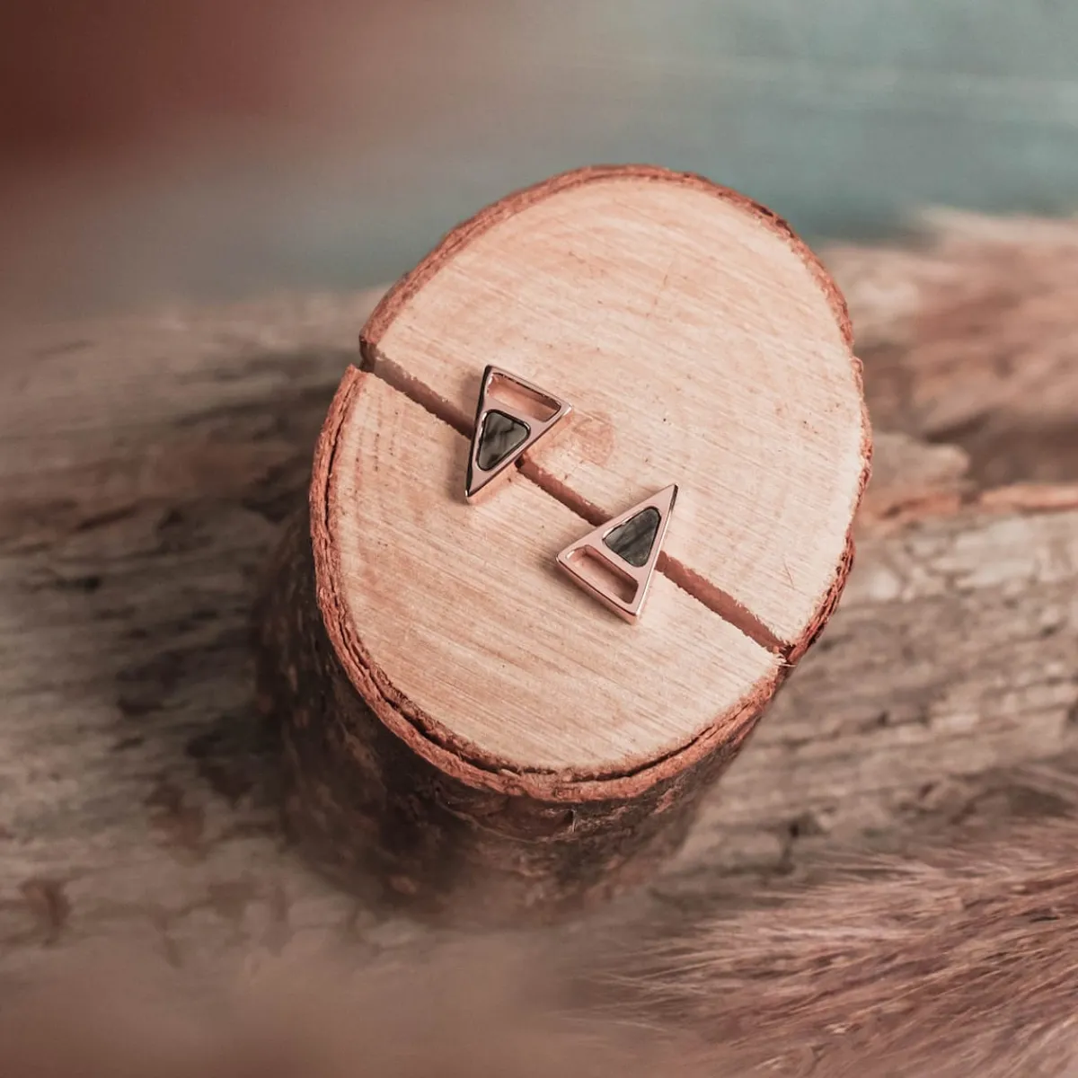 Holzkern Ohrringe|Schmuck^Ink Ohrringe