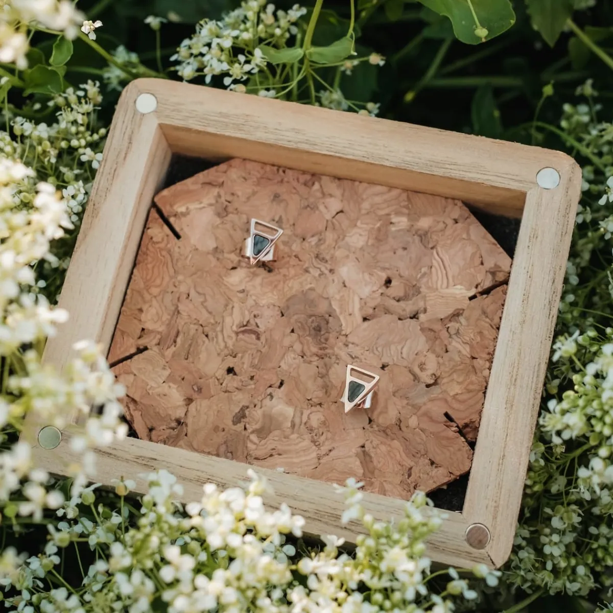 Holzkern Ohrringe|Schmuck^Ink Ohrringe