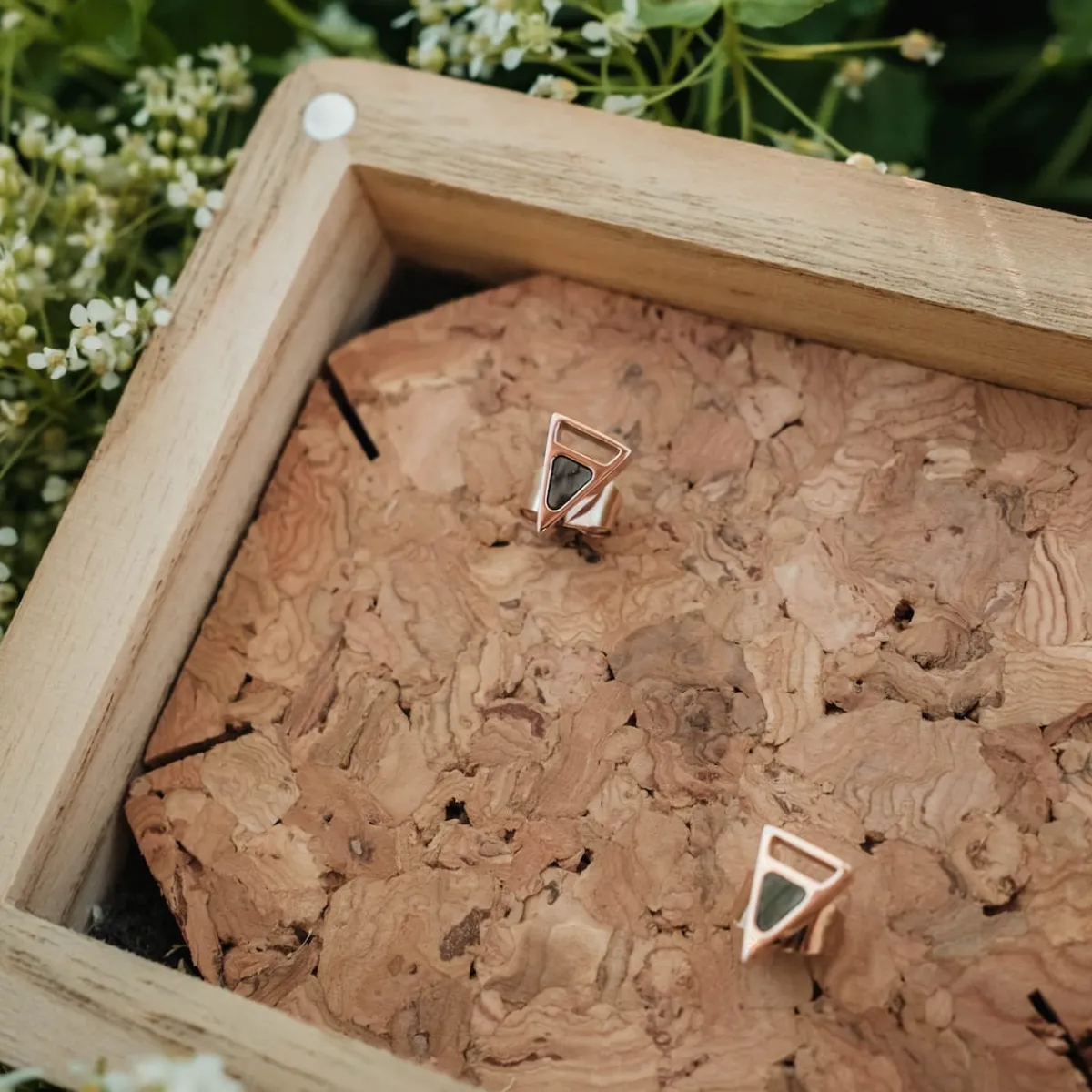 Holzkern Ohrringe|Schmuck^Ink Ohrringe