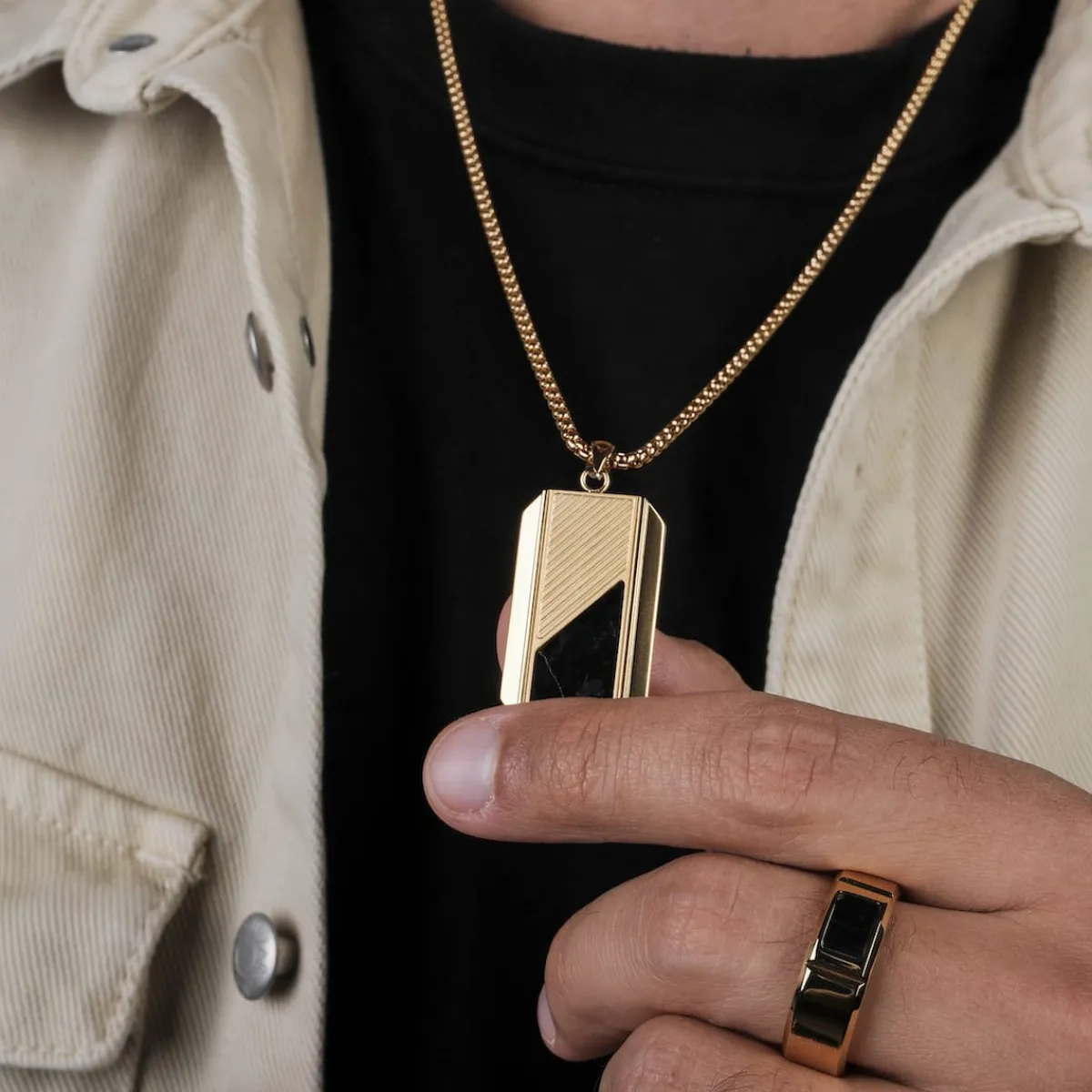 Holzkern Schmuck|Halsketten^Ionic Halskette