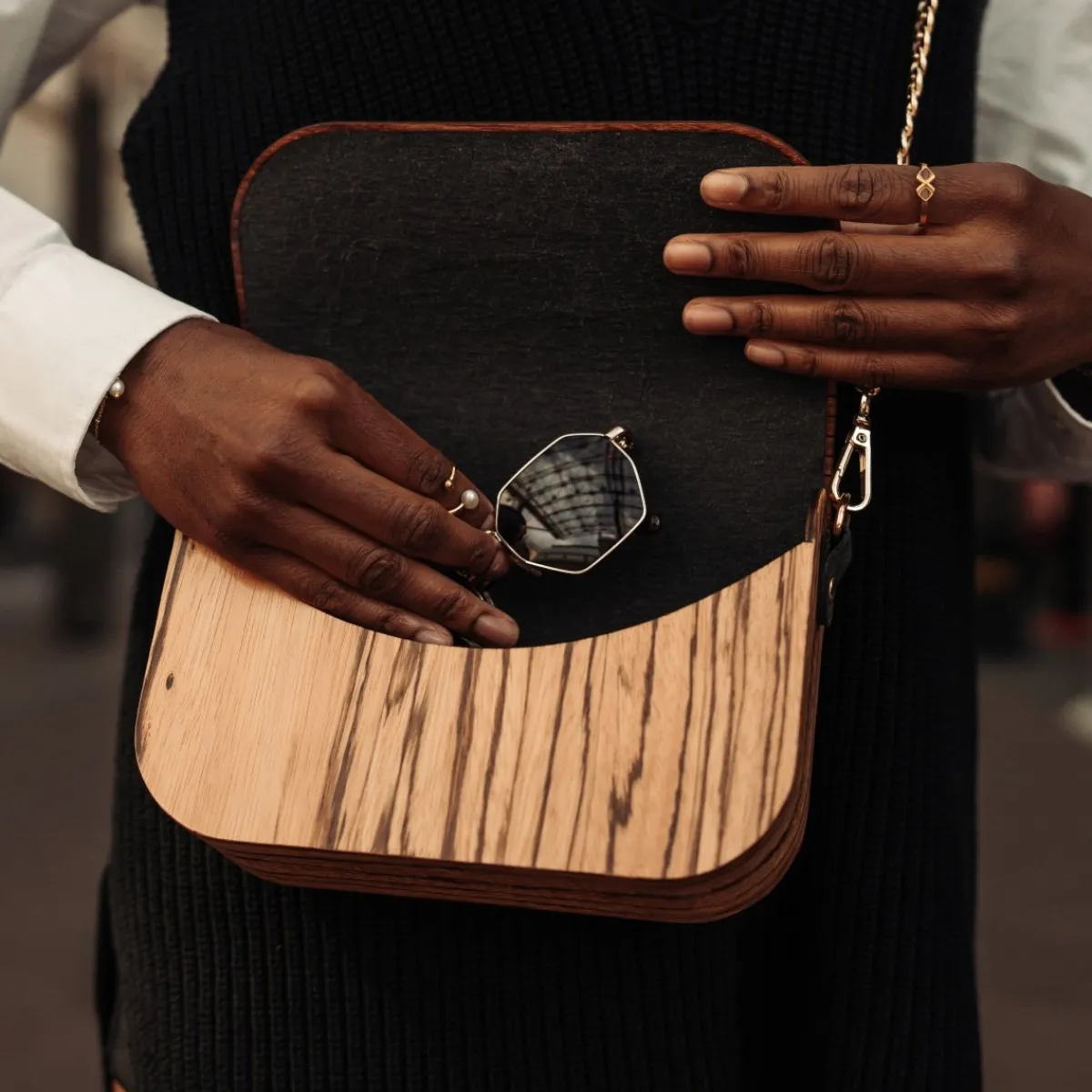 Holzkern Handtaschen^Ivay VEGAN