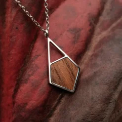 Holzkern Halsketten|Schmuck^Mandala Halskette