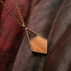 Holzkern Halsketten|Schmuck^Mandala Halskette