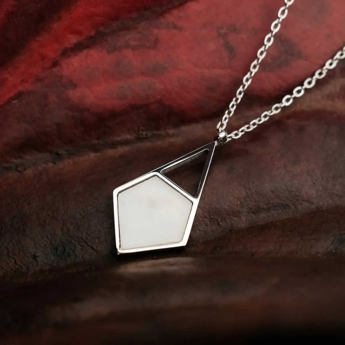 Holzkern Halsketten|Schmuck^Mandala Halskette