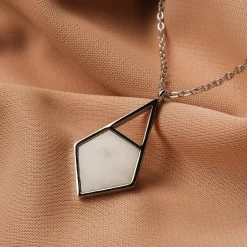 Holzkern Halsketten|Schmuck^Mandala Halskette