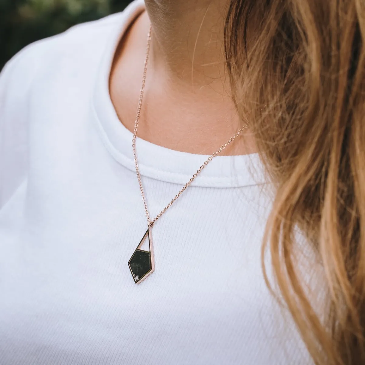 Holzkern Halsketten|Schmuck^Mandala Halskette