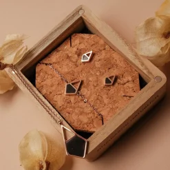 Holzkern Halsketten|Schmuck^Mandala Halskette