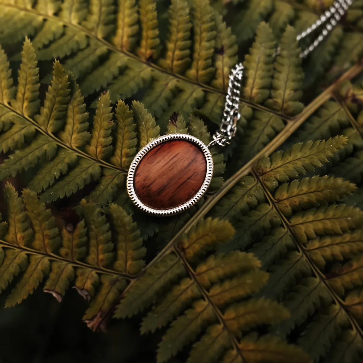 Holzkern Schmuck|Halsketten^Mirror Halskette
