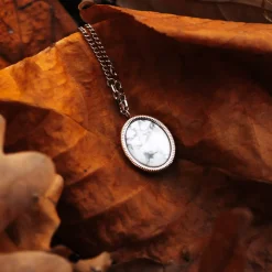 Holzkern Halsketten|Schmuck^Mirror Halskette