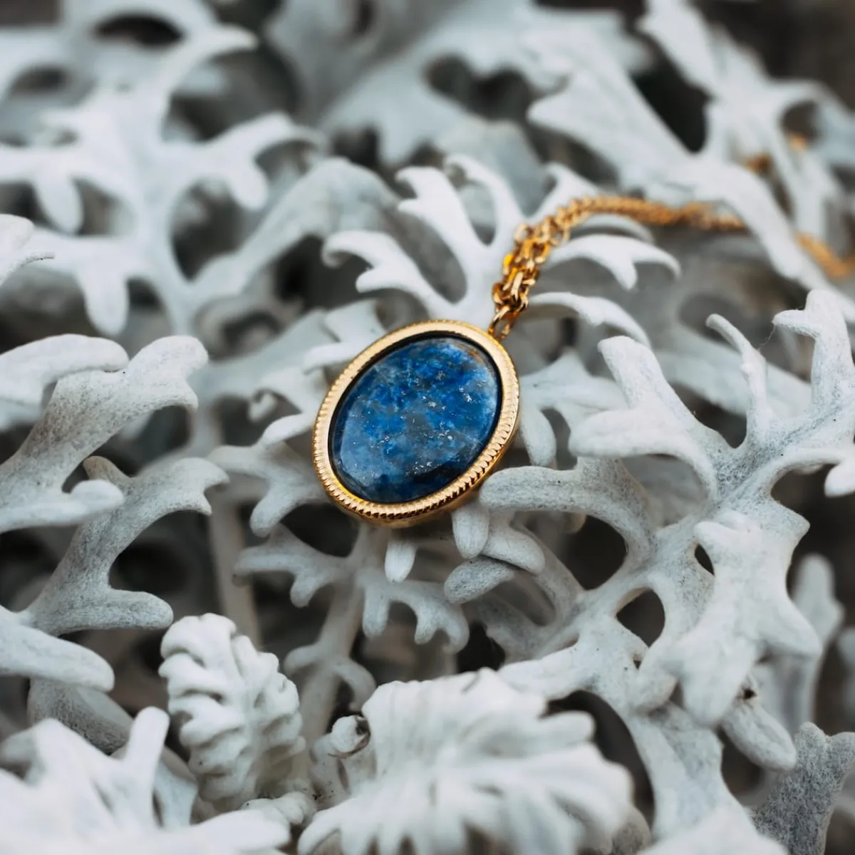 Holzkern Halsketten|Schmuck^Mirror Halskette