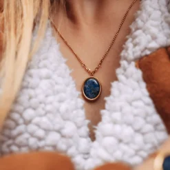 Holzkern Halsketten|Schmuck^Mirror Halskette