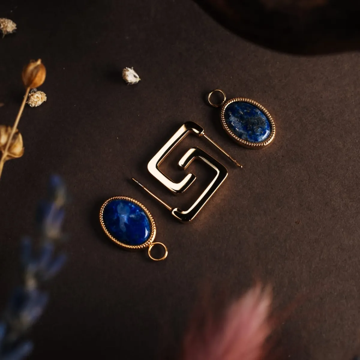 Holzkern Ohrringe|Schmuck^Mirror Ohrringe