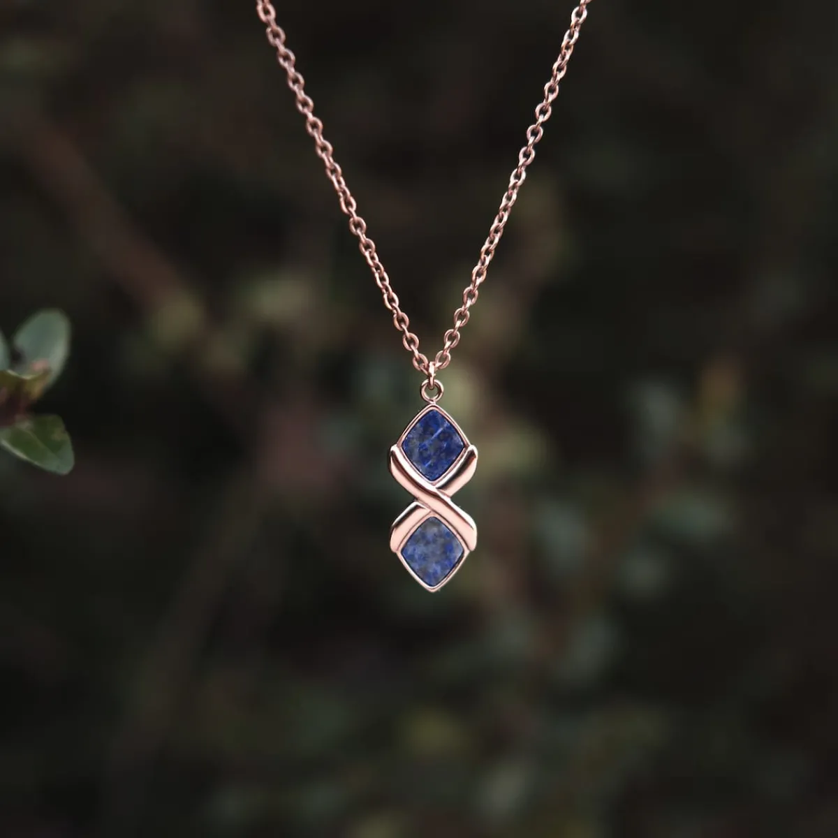 Holzkern Halsketten|Schmuck^Mosaic Halskette