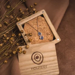 Holzkern Halsketten|Schmuck^Mosaic Halskette