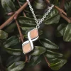 Holzkern Halsketten|Schmuck^Mosaic Halskette