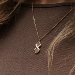 Holzkern Halsketten|Schmuck^Mosaic Halskette