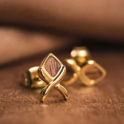 Holzkern Ohrringe|Schmuck^Mosaic Ohrringe