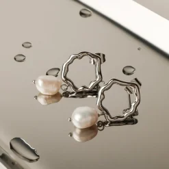 Holzkern Ohrringe|Schmuck^Oceanfoam Ohrringe