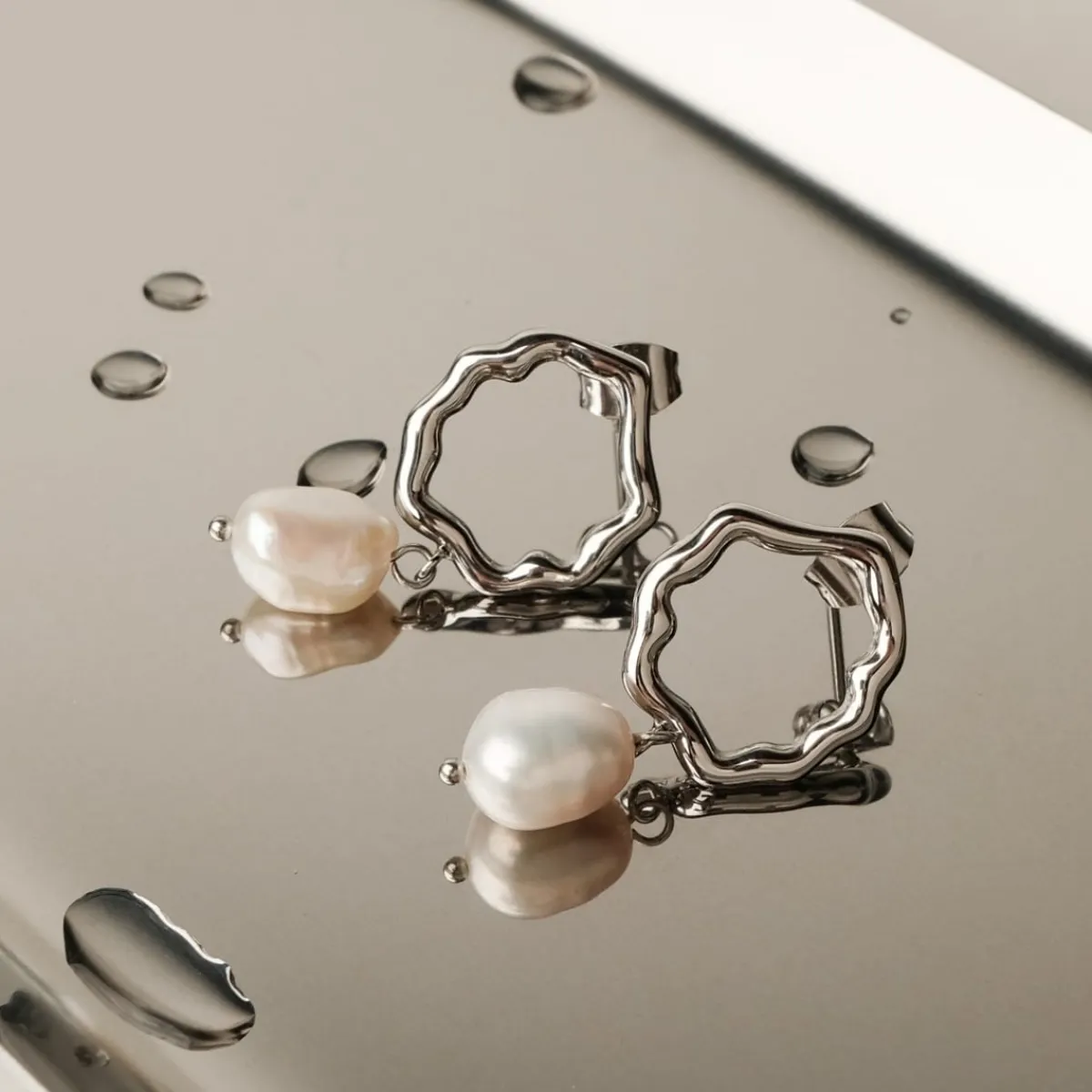 Holzkern Ohrringe|Schmuck^Oceanfoam Ohrringe