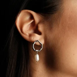 Holzkern Ohrringe|Schmuck^Oceanfoam Ohrringe