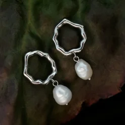 Holzkern Ohrringe|Schmuck^Oceanfoam Ohrringe