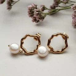 Holzkern Ohrringe|Schmuck^Oceanfoam Ohrringe