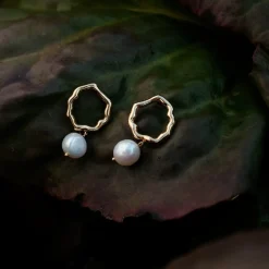 Holzkern Ohrringe|Schmuck^Oceanfoam Ohrringe